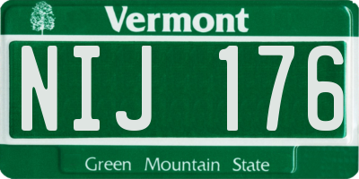 VT license plate NIJ176