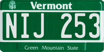 VT license plate NIJ253