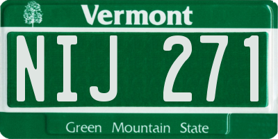 VT license plate NIJ271