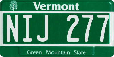 VT license plate NIJ277
