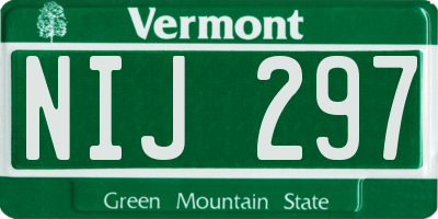 VT license plate NIJ297