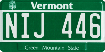 VT license plate NIJ446