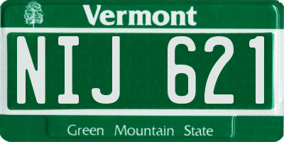 VT license plate NIJ621