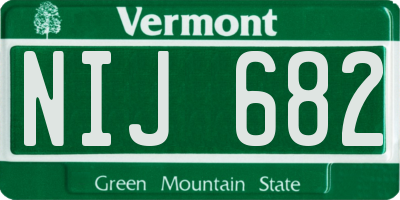 VT license plate NIJ682