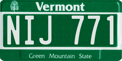 VT license plate NIJ771