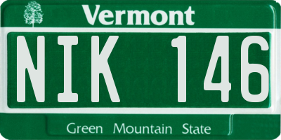 VT license plate NIK146