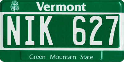 VT license plate NIK627
