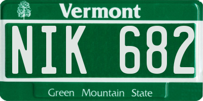 VT license plate NIK682