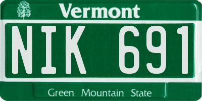 VT license plate NIK691