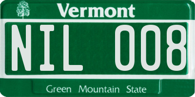VT license plate NIL008