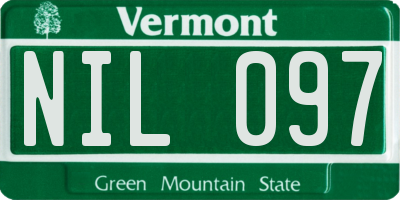 VT license plate NIL097