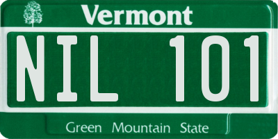 VT license plate NIL101
