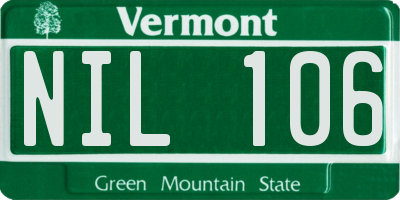 VT license plate NIL106