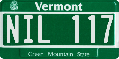 VT license plate NIL117