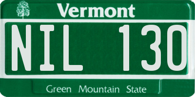VT license plate NIL130