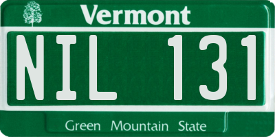 VT license plate NIL131