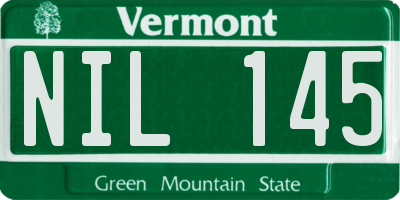 VT license plate NIL145
