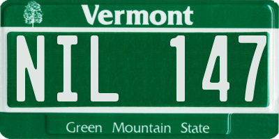 VT license plate NIL147