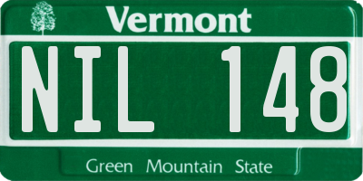 VT license plate NIL148