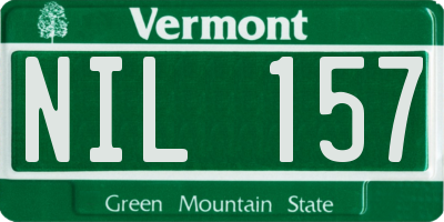VT license plate NIL157