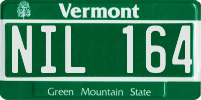 VT license plate NIL164
