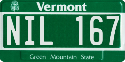 VT license plate NIL167