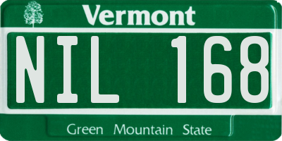 VT license plate NIL168