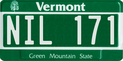 VT license plate NIL171