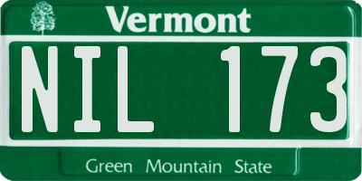 VT license plate NIL173