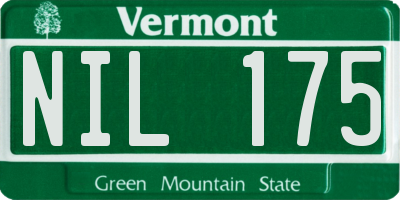 VT license plate NIL175