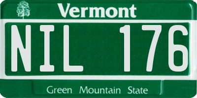 VT license plate NIL176