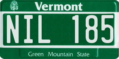 VT license plate NIL185