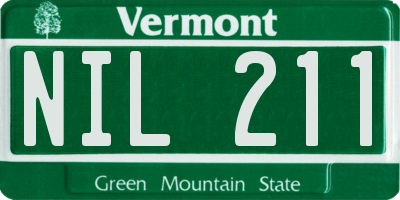 VT license plate NIL211