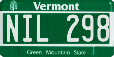VT license plate NIL298