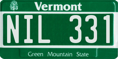 VT license plate NIL331