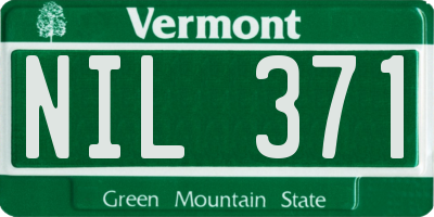 VT license plate NIL371