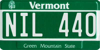 VT license plate NIL440