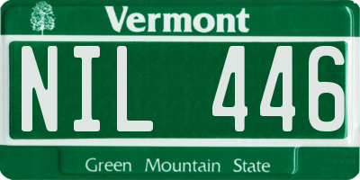 VT license plate NIL446