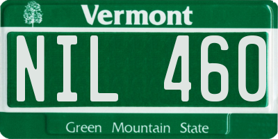 VT license plate NIL460