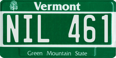 VT license plate NIL461