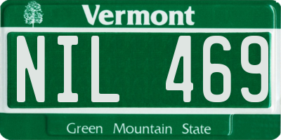 VT license plate NIL469