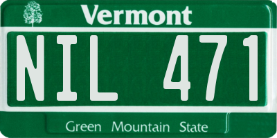 VT license plate NIL471