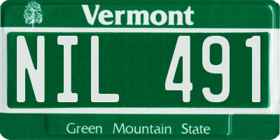 VT license plate NIL491
