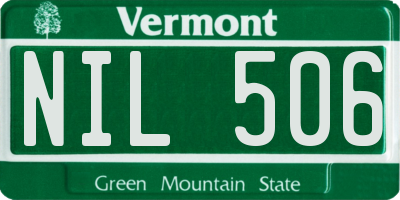 VT license plate NIL506