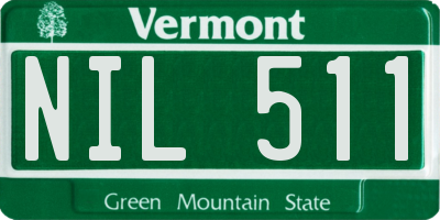 VT license plate NIL511