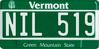 VT license plate NIL519