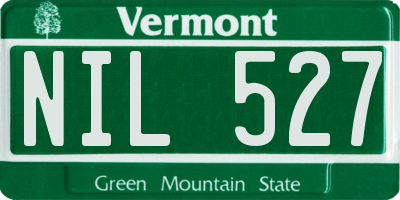 VT license plate NIL527