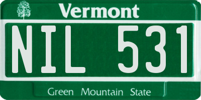 VT license plate NIL531