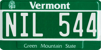 VT license plate NIL544