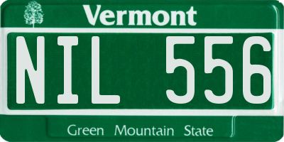 VT license plate NIL556